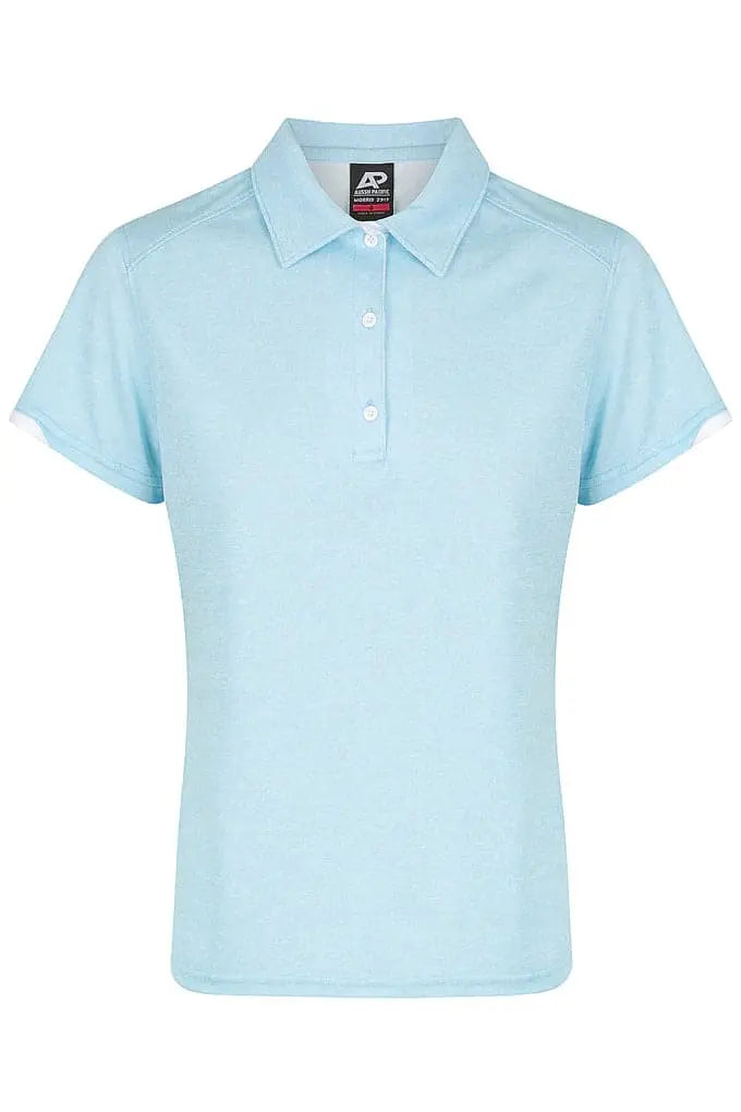 Aussie Pacific Ladies Morris Polo Shirt 2317 Aussie Pacific LIGHT BLUE/WHITE 6